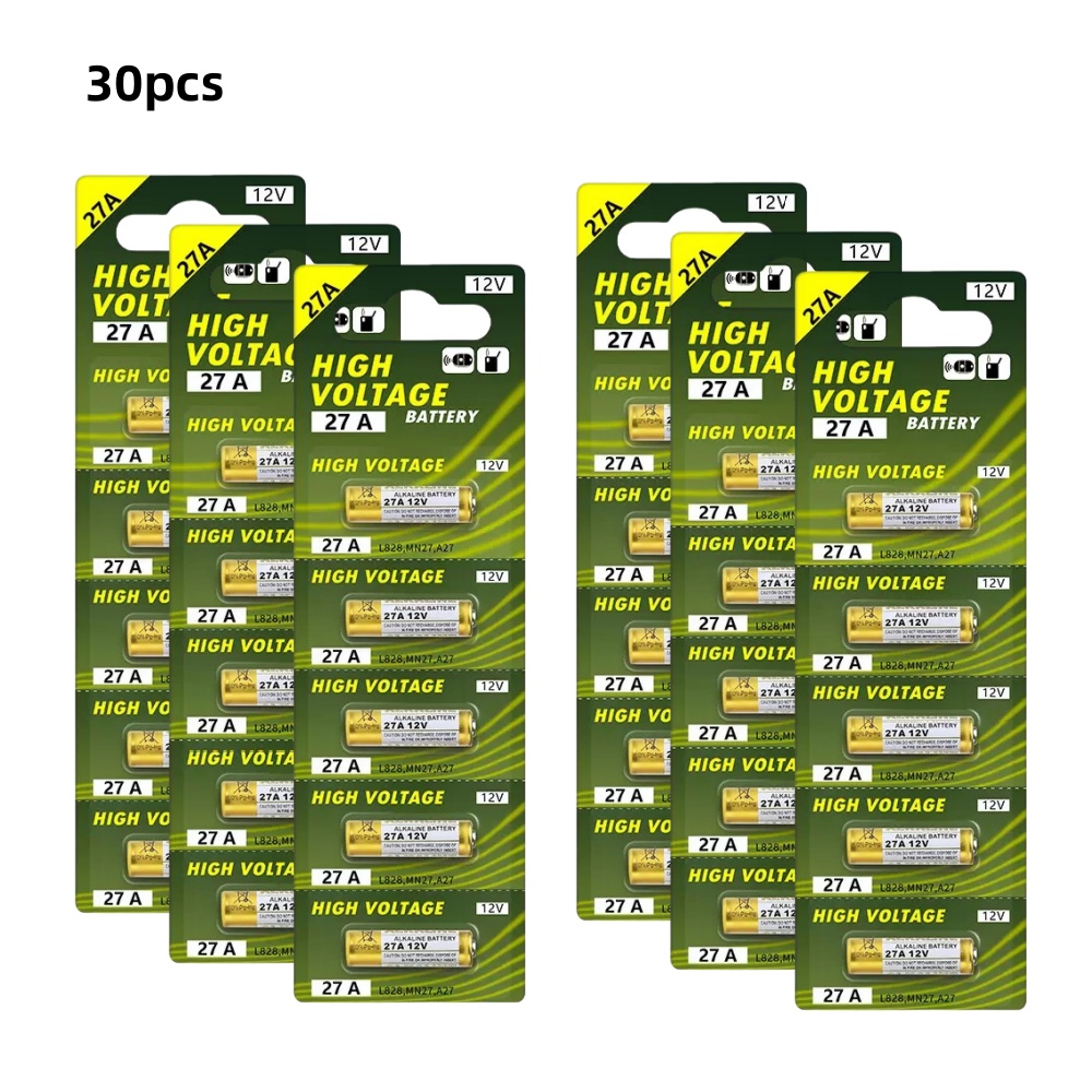 5-50Pcs A27 27A 12V Alkaline Batterie G27A MN27 MS27 GP27A L828 V27GA ALK27A A27BP K27A VR27 R27A für Türklingel Fernbedienung Spielzeug: WEISS