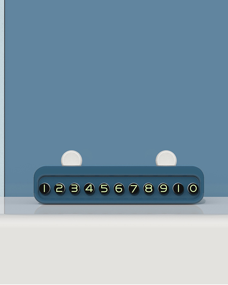 Car Phone Number Card Temporary Parking Card Plate Telephone Number Car Park Stop Automobile Accessories 13x2.5cm: Blue