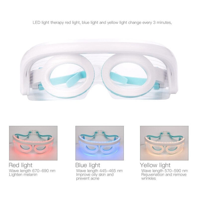 USB Electric Eye Massager Photon Rejuvenation LED Phototherapy Heating Therapy Massage Heated Goggles Anti Wrinkles Eye Care