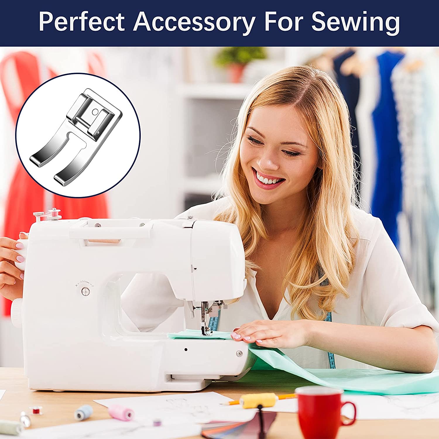 Inländische Nähmaschine Teile Offene spitze Fuß Nähfuß Teile Nähzubehör AA7012