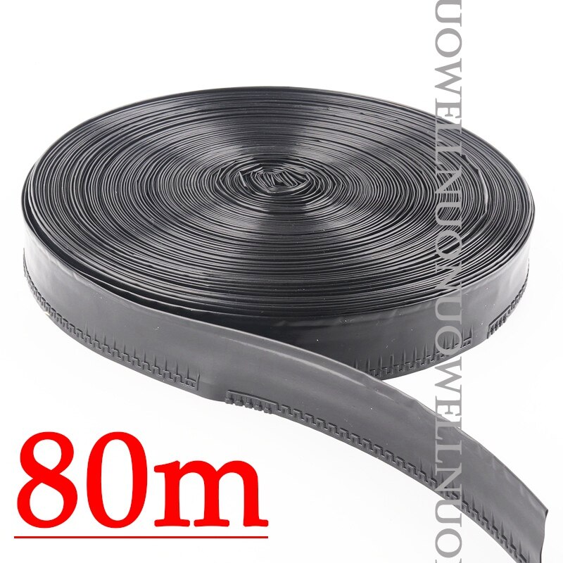 10 ~ 80m 0.2mm tjocklek 16mm bevattning droppslang jordbruksbevattning vattning spara dropptejp enkelbladig labyrintslang: 80m