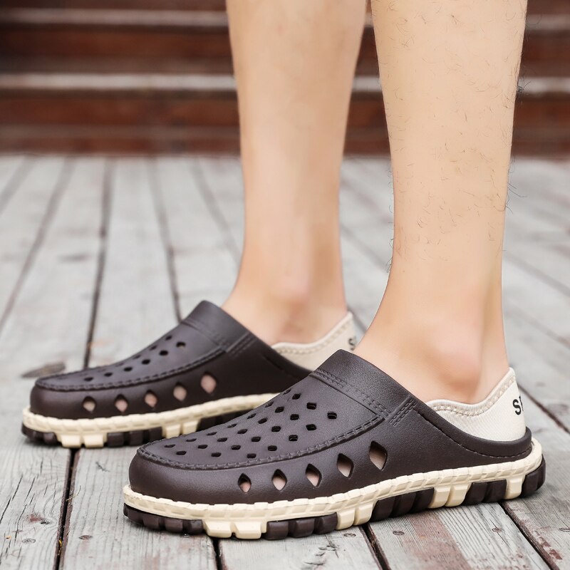 Zomer muiltjes klompen sandalen voor heren merk heren sandalen slippers strand sandalen heren gelei schoenen schoenen voor mannen