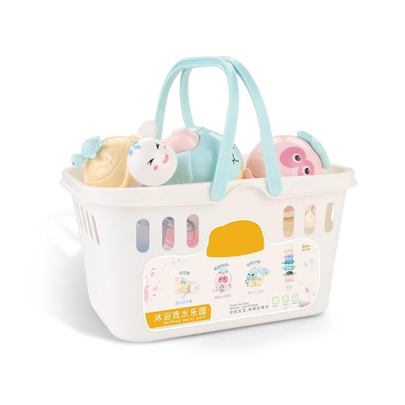 Buntes, robustes baby-badespielzeug, stapelbecher für jungen und mädchen, schwimmender badeanzug