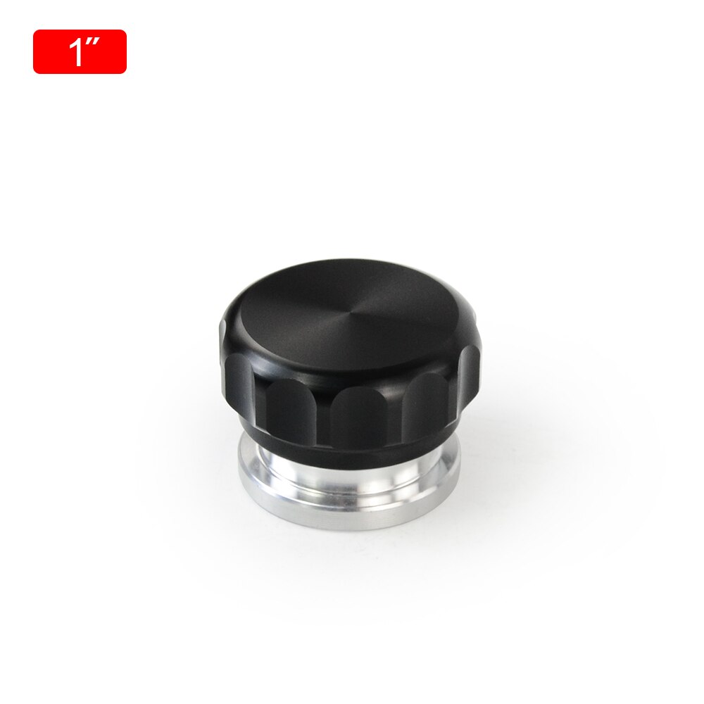 2Pcs 2" 50.8mm / 1" 25.4mm / 2.5" 63.5mm Aluminium Weld On Filler Neck And Cap Oil, Fuel, Water Tank Black: 1 inch