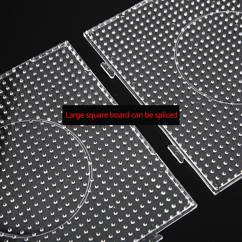 4PCS 2.6mm/5mm Fuse Beads Transparent Big Square Pegboards Ironing Beads Boards DIY Material Template Melting Beads Pegboard