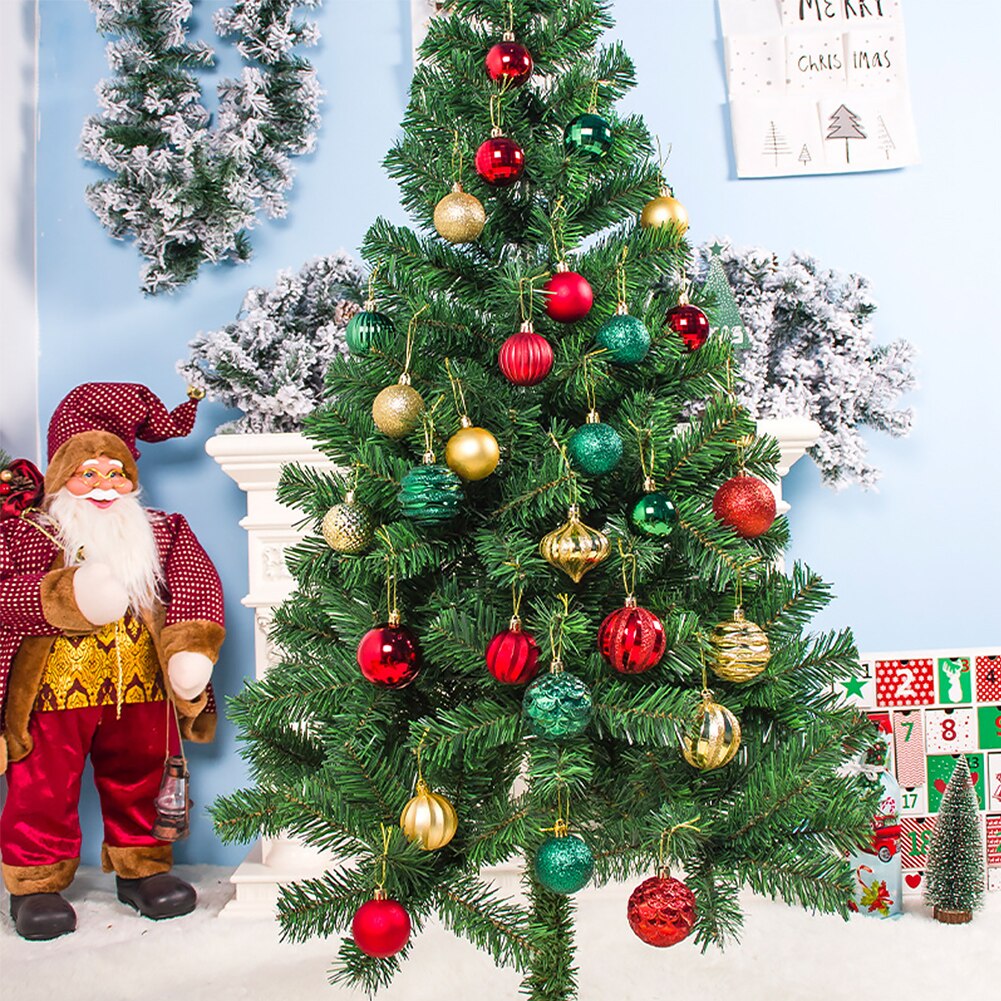 30pcs/set Tree Decor Shatterproof Baubles Wedding Party Glitter Crafts DIY Pendant Ornament Hanging Christmas Ball Home