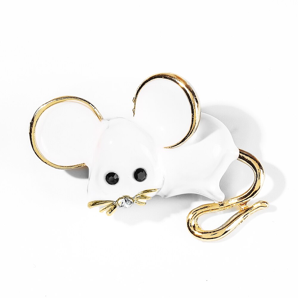 WYBU Cute Squirrel Puppy Brooch For Boy Girls Animal Brooch Pin For Friend Gold Plated Mouse Admiral General Broche Jewelry