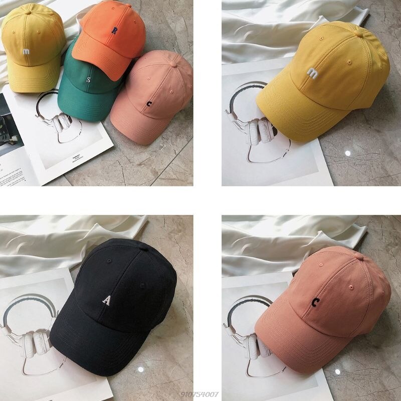 Unisex Paar Zomer Katoenen Baseball Cap Alfabet Brief Borduurwerk Effen Harajuku Hip Hop Straat Snapback Piekte Hoed