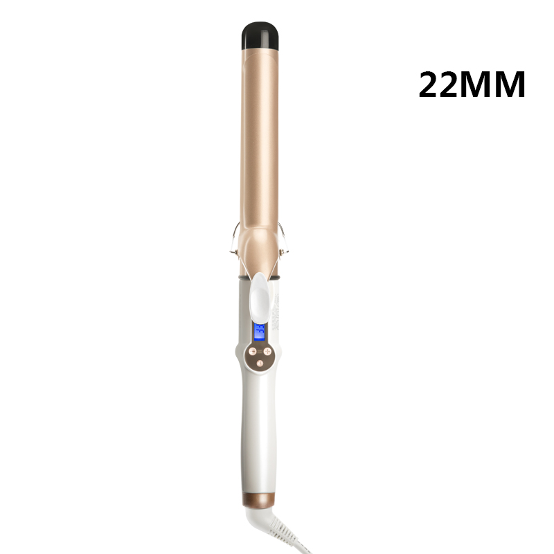 New True Electric Professional Ceramic Curling Iron LCD Curling Iron Curling Iron Wave Fashion Styling Tool: 22mm