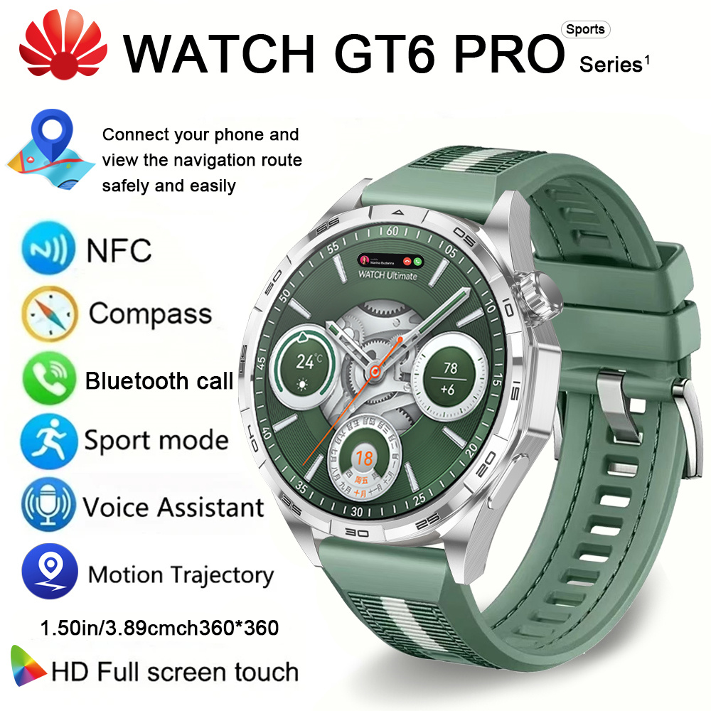 accorto guarda GT6 pro (2025) GPS AMOLED HD da 1,50 pollici Promemoria messaggio Chiamata Bluetooth Frequenza cardiaca 4 GB Smartwatch Riduzione 100%