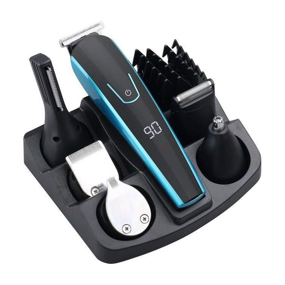 Cutting Electric Clipper Hair Mower Trimmer Beard Shaver Haircut Machine Hairstyle Cutter For Men Charging Mode: Blue
