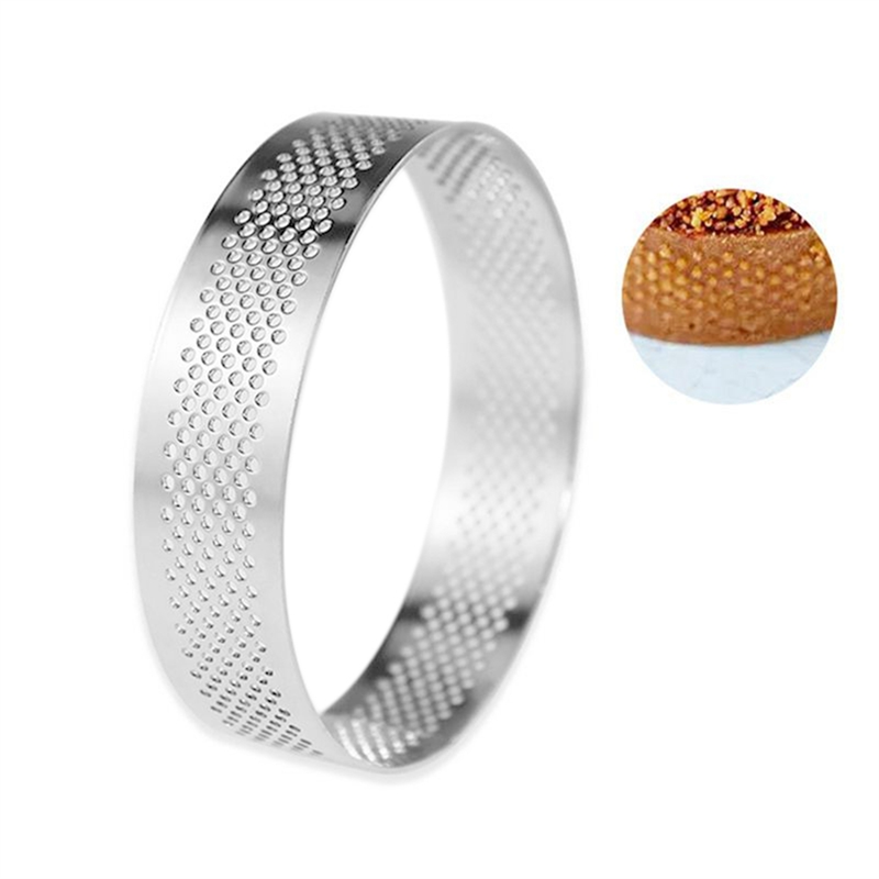 BHBD-Circular Tart Rings Cake Mousse Mold Stainless Steel Fruit Pie Quiches Rings 5 Pack , 6Cm