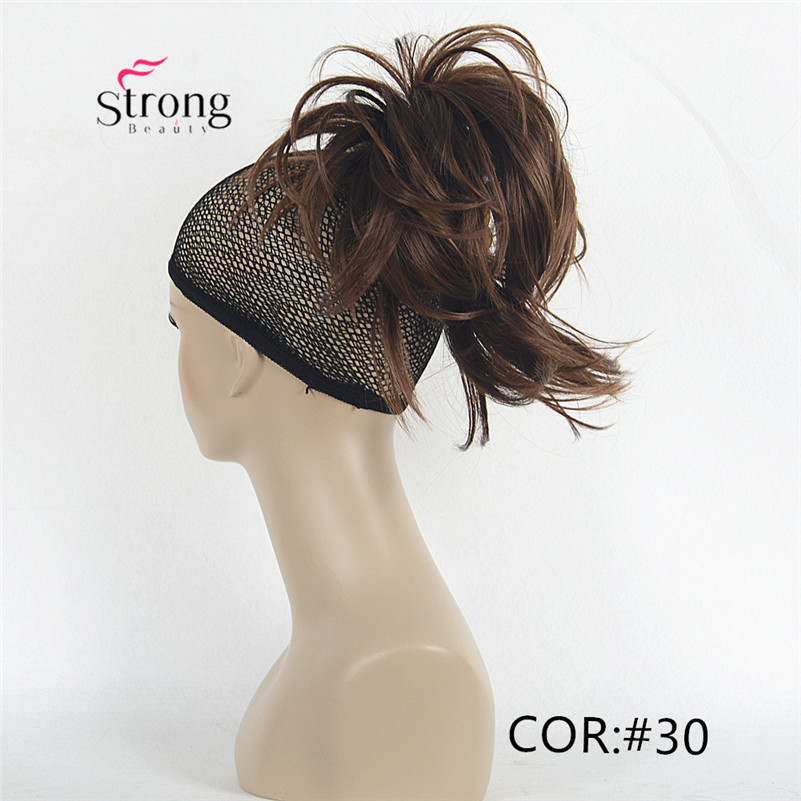 12 Inch Adjustable Messy Style Ponytail Hair Extension Synthetic Hair-Piece with Jaw Claw COLOUR CHOICES: 30 Light Auburn