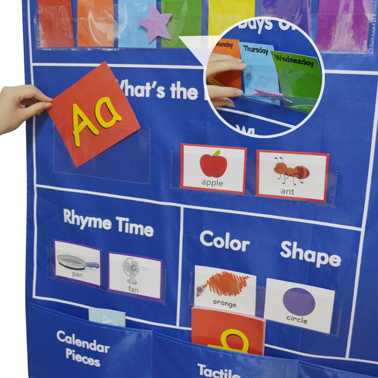 Calendar Weather Card Letter Words Math Card Cycle Time Learning Center Card Bag Preschool Children Learning Atlas