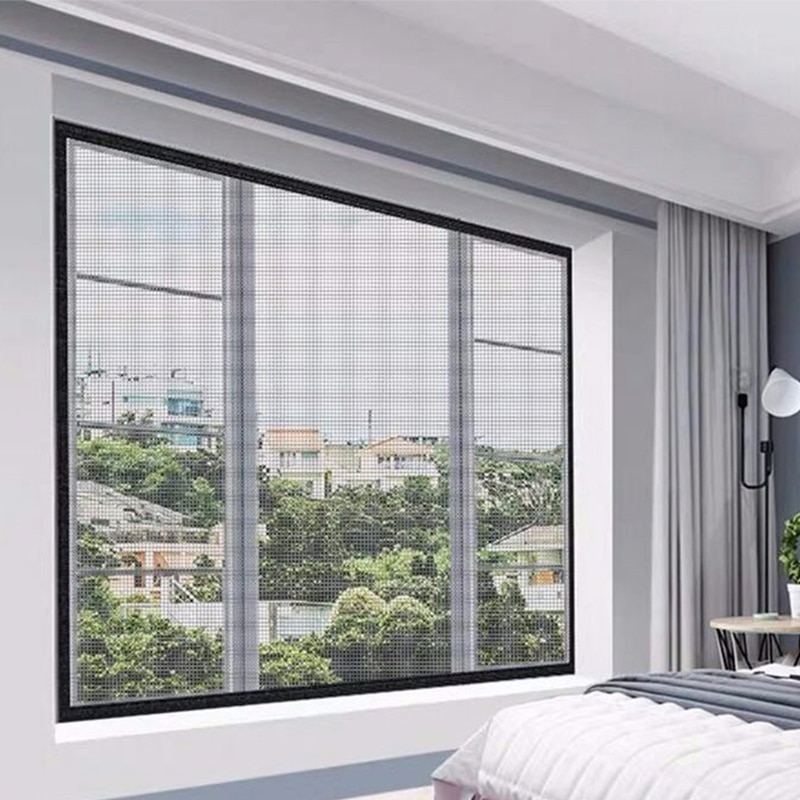 Yaapeet Adjustable Window Screen Mesh Velcro Self-Adhesive Custom Fiberglass Fits Door Frame Summer Anti Mosquito Bug Insect