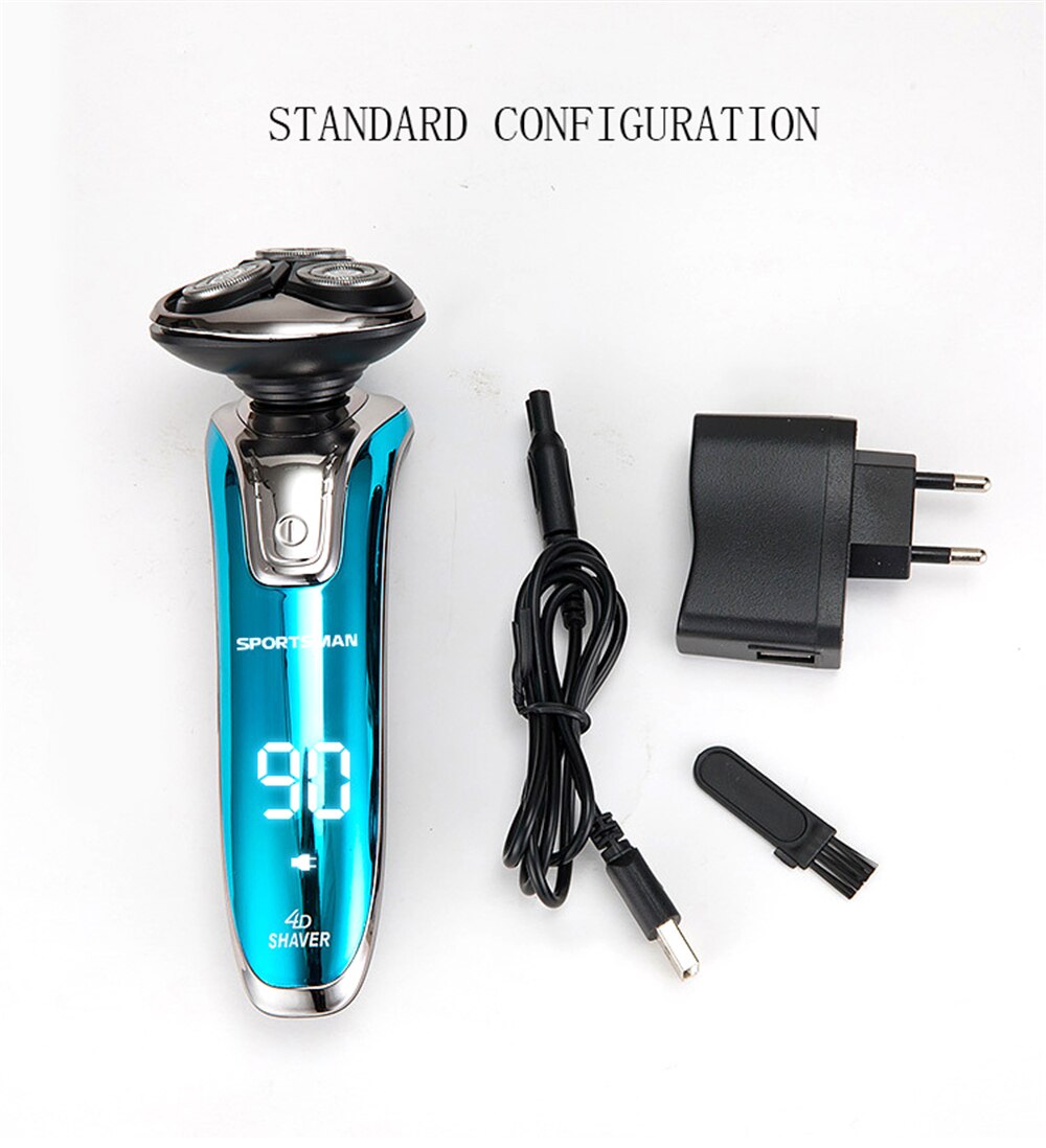 3headed Washable Electric Shaver 4IN1 Beard Trimmer Multifunctional Razor for Men Shaving Machine Face Body Care Electric Shaver