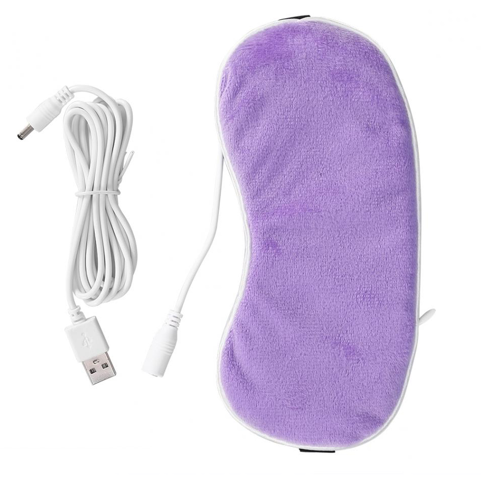 Usb Verwarming Stoom Slaapmasker Slapen Oogmasker Rest Slaapmasker Masker Eye Relax Anti Dark Circle Eye Patch Vermoeidheid Relief: Paars