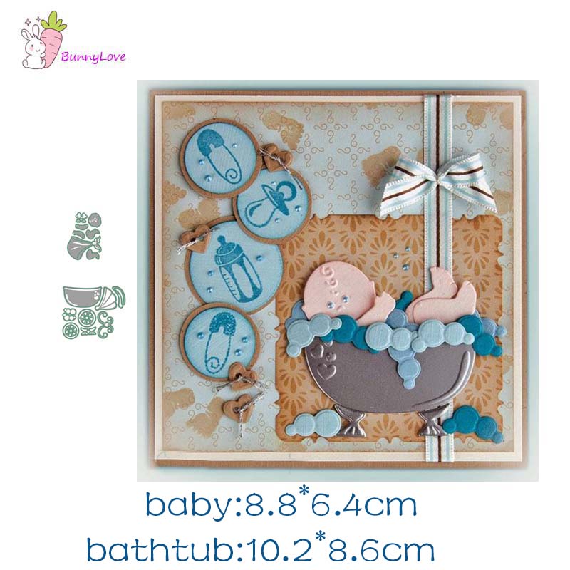 Baby metall skär stansar skär form form dekoration scrapbooking prägling papper hantverk form stans stenciler
