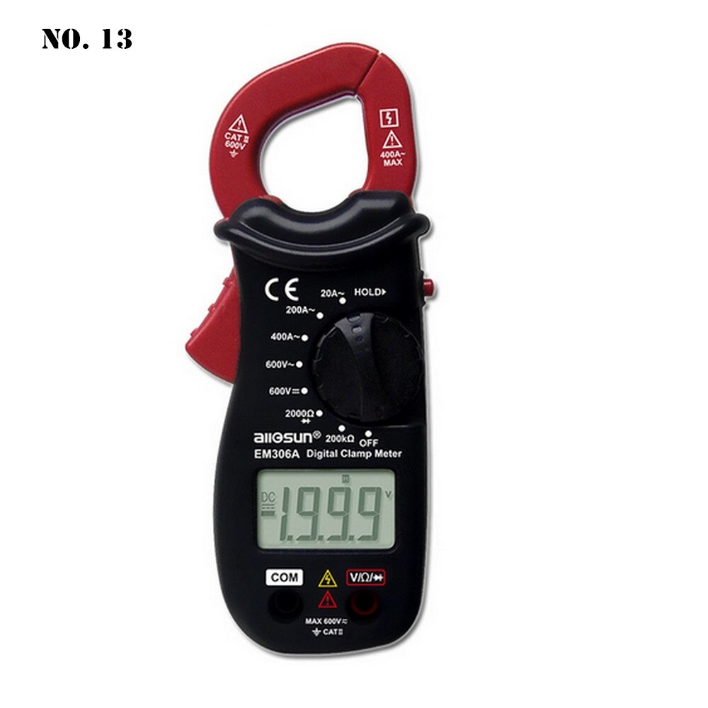 Mini Digital Clamp Multimeter Voltmeter with Buzzer Electronic Tester AC/DC Voltage Current Resistance Continuity Tester Meters