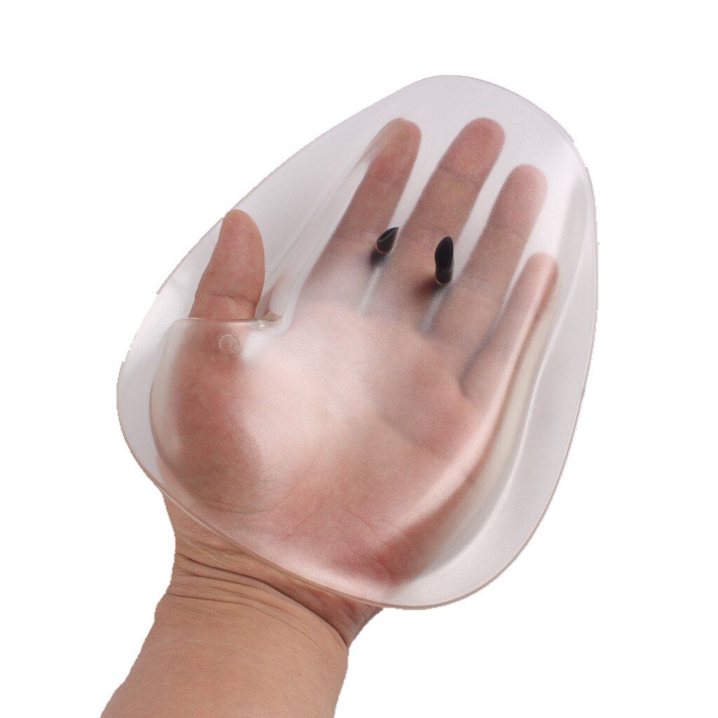 Guanti palmati da nuoto per giovani adulti palmati trasparenti per allenamento palmati a mano guanti da nuoto attrezzatura palma rana -40: trasparente S