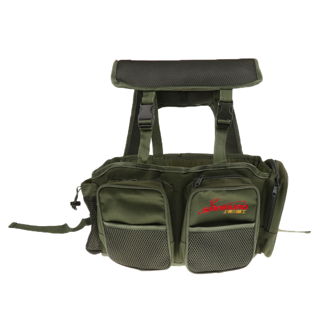 Multifunctional Fishing Seat Bag Box with Harness Rucksack Converter Fishing Bags Nylon Lure Backpack Carp Fishing Tackle Bag