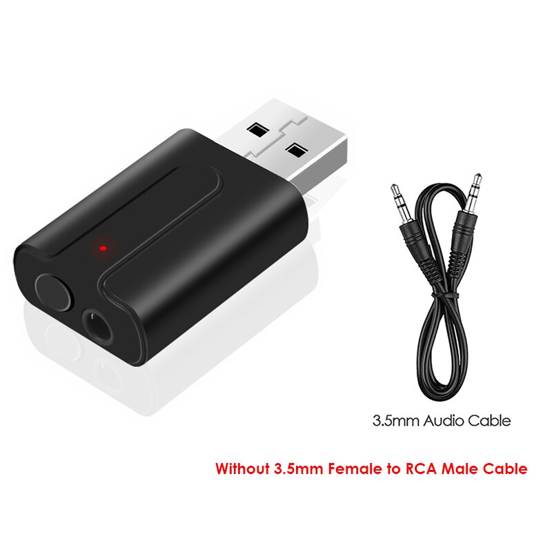 VIKEFON 2 In 1 Bluetooth Trasmettitore Ricevitore RCA AUX Stereo da 3.5mm di Musica TV Per Auto Bluetooth Audio Ricevitore USB Senza Fili adattatore: NO RCA Cable