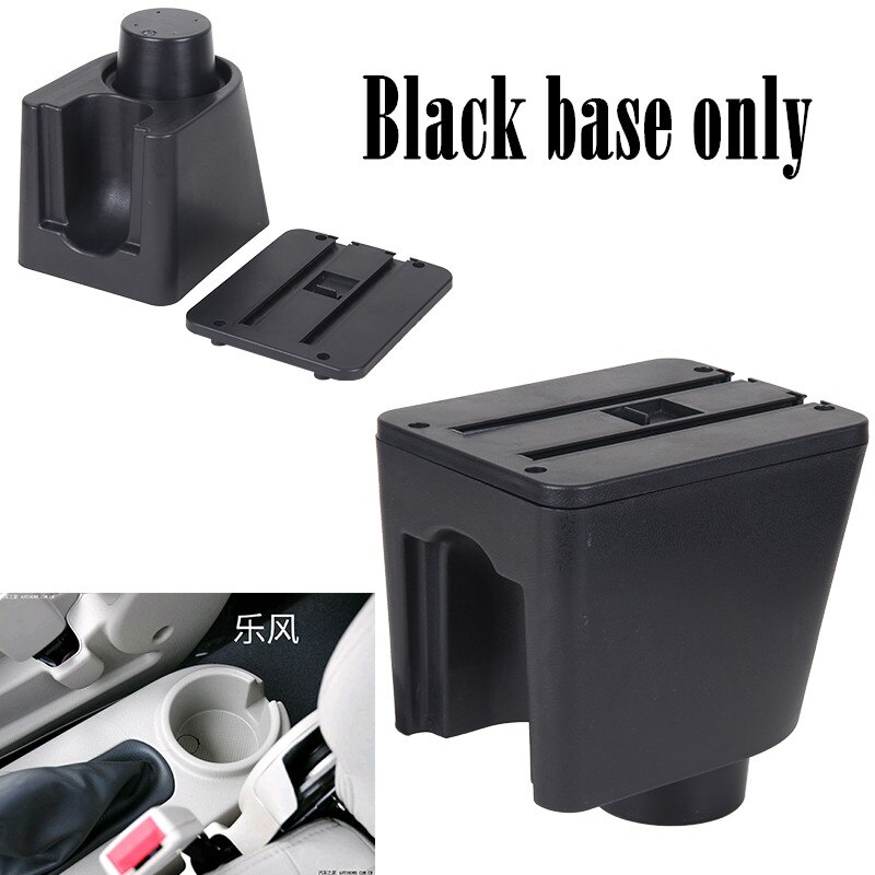 Voor Chevrolet Aveo/Lova T200/T250 2002 Dual Layer Pu Lederen Armsteun Doos Grote Ruimte Auto centrale Winkel Inhoud Doos Usb Char: Black base only