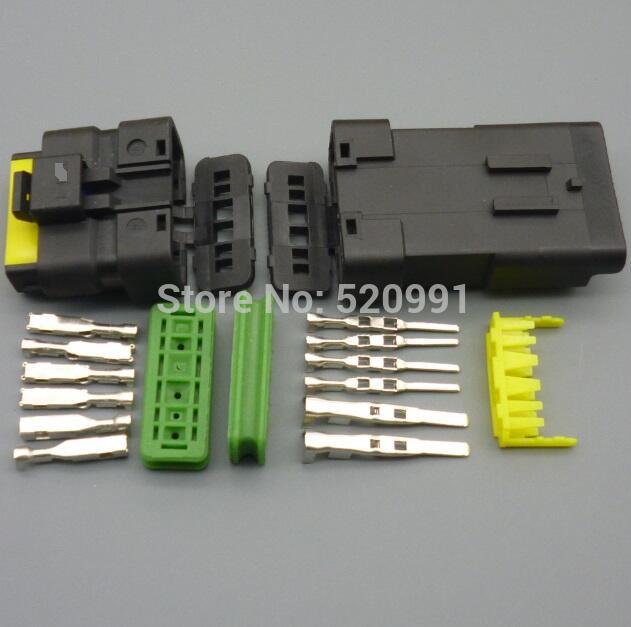 shhworldsea 6 pin male female automotive throttle valve plug wiring harness waterproof connector 211PC069S0049 211 PC069S0049