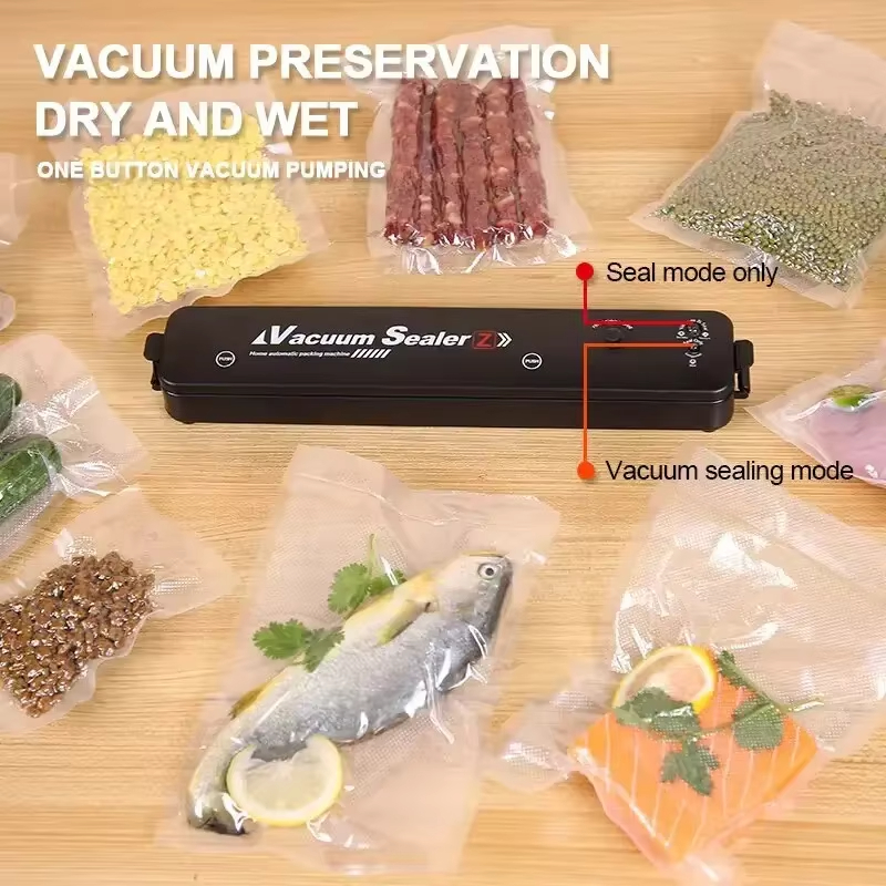 Automatische Verpackungsmaschine für Lebensmittel, Vakuumversiegelungsmaschine, tragbarer Haushalt, Vakuum-Lebensmittelversiegelung, Küchenhelfer, 220 V