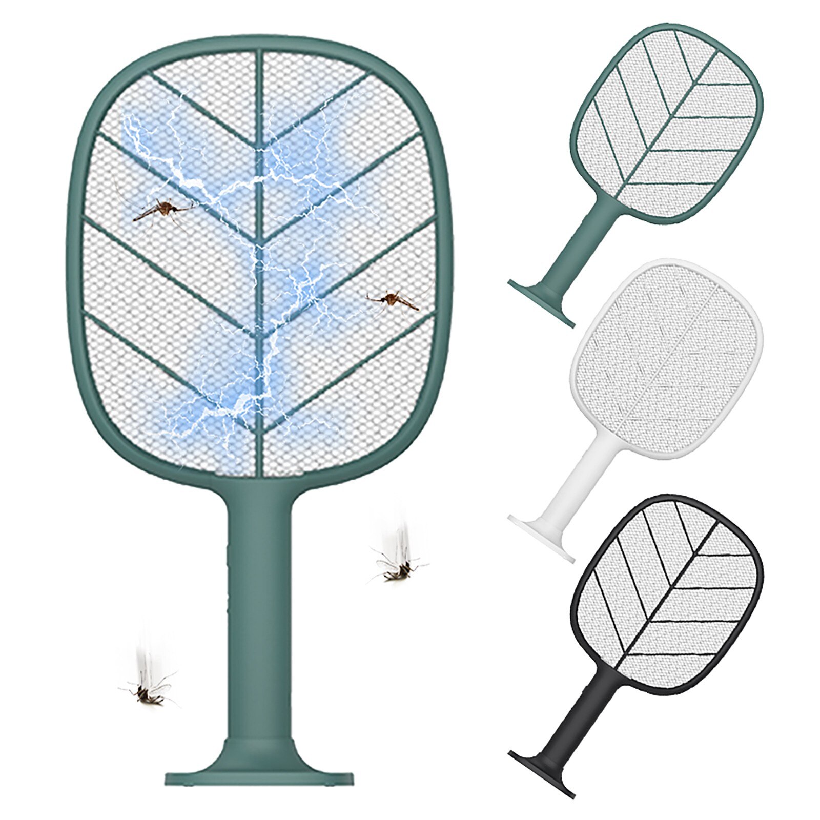 Raquette anti-moustiques électrique, 2200v, avec lampe Uv, Rechargeable par Usb, 1200mah, piège, pour tuer les insectes volants, pendant l'été