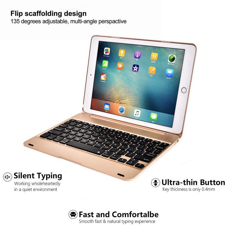 Smart Keyboard for Apple iPad 9.7 5th 6th Generation Bluetooth Keyboard Case for iPad mini 1 2 3 4 5 Air 1 2 Pro 9.7