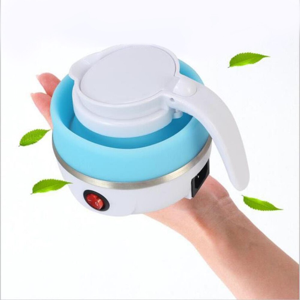 Bouilloire électrique pliable Mini voyage Silicone bouilloire pliante acier inoxydable comestible Silicone électrique Kettlefor hiver en plein air