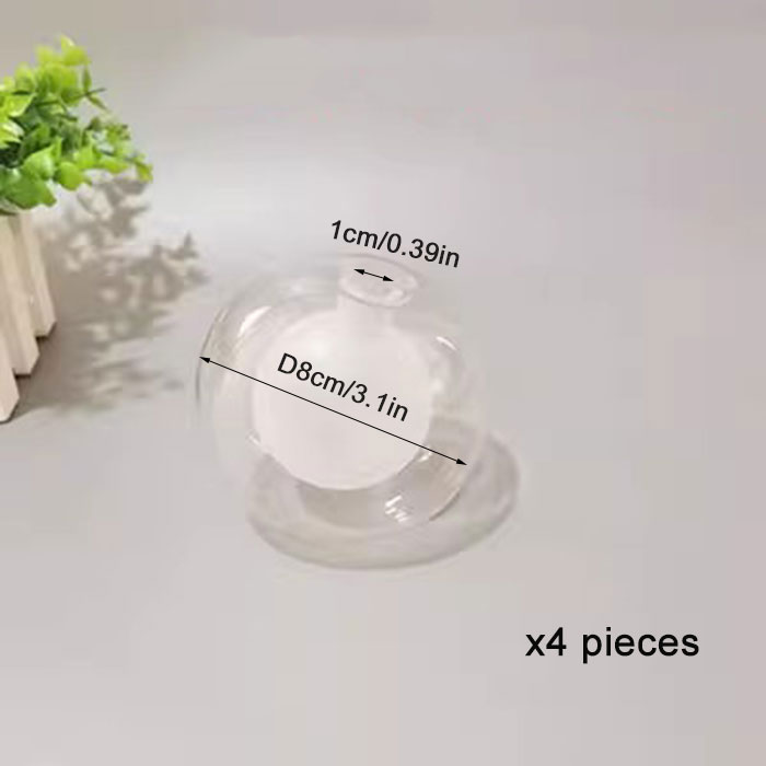 1/4/8pcs Pack 1cm opening globe G4 glass shade replacement D8cm D10cm 11mm fitter round glass lampshade cover for chandelier: Gold