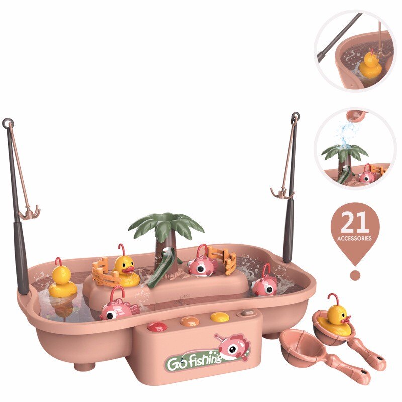 Schlecht Spielzeug Elektrische Wasser Zyklus freundlicher Angeln Spielzeug Musik Licht Baby Art Spiel Enten Wasser Schlecht Für freundlicher Spielen Fisch draussen
