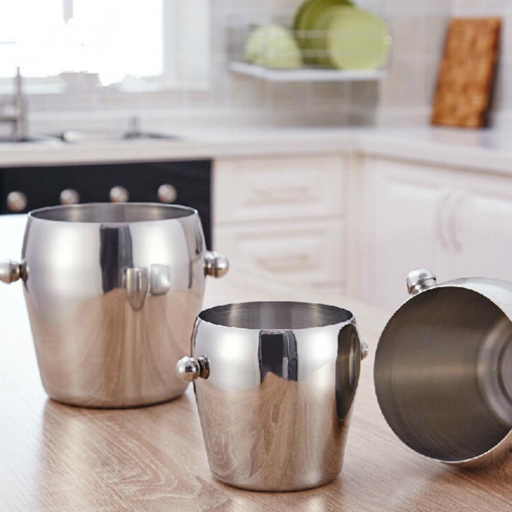 1pcs Wine Chiller Stainless Steel Rust-proof 3 Styles Single Layer Beer Chiller for Bar Ice Bucket Wine Champagne Bottle Chiller