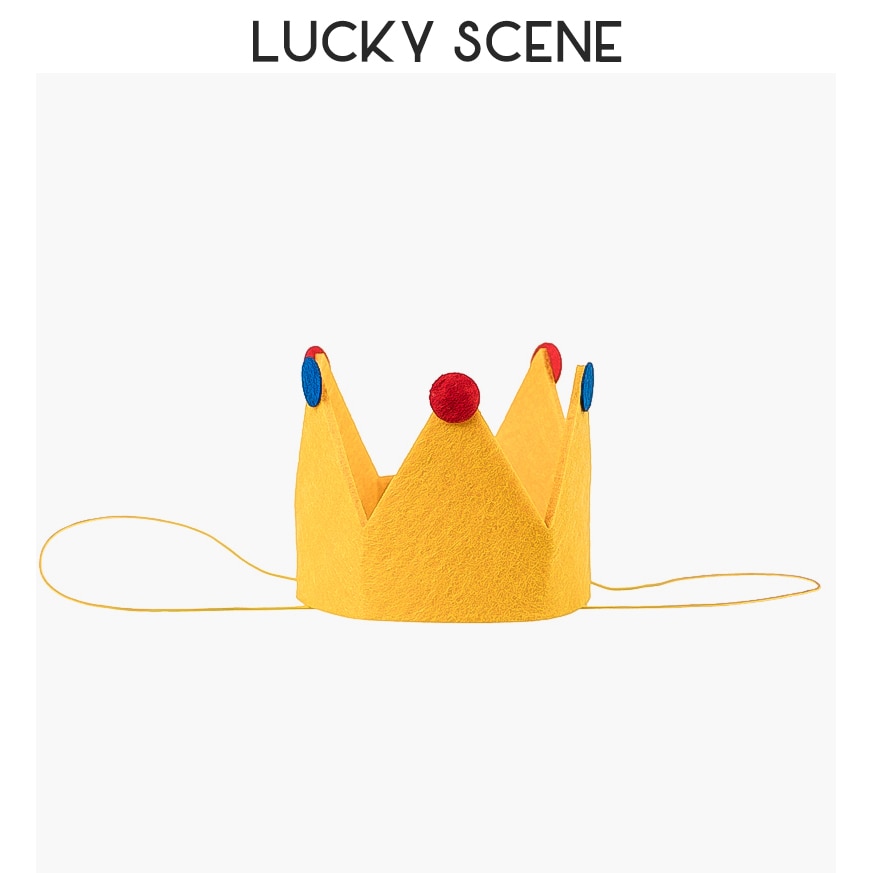 Første fødselsdag filt fest krone hat til børn eller kæledyr lavet af filt prins kronekage smadre foto prop håndlavet  s00220
