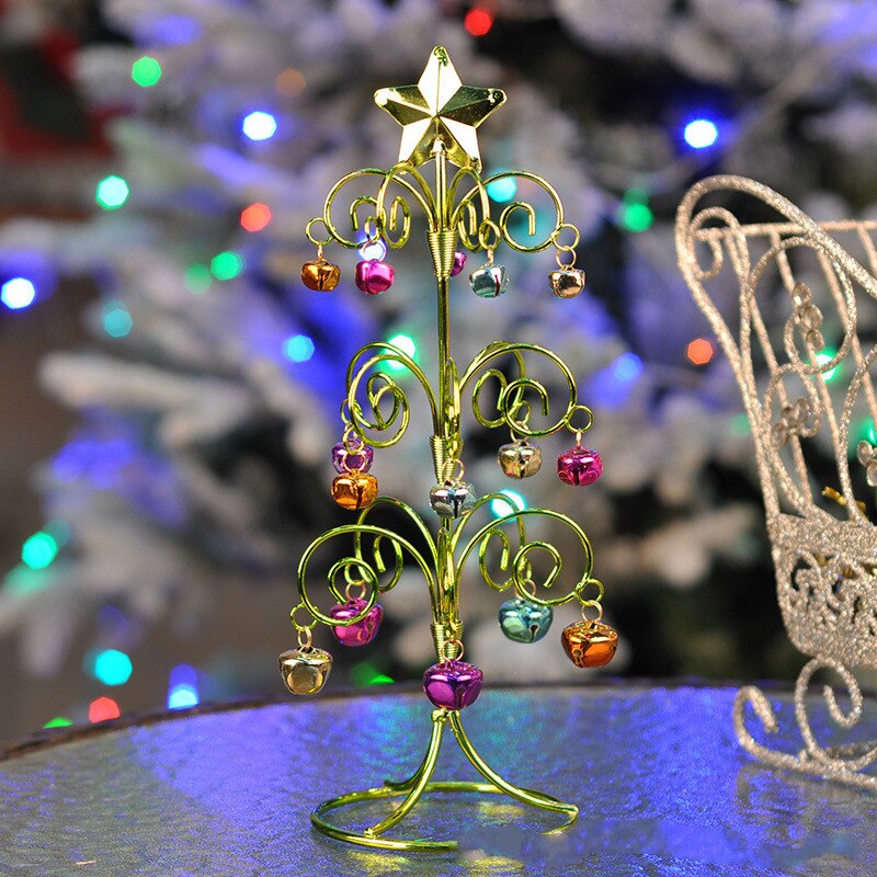 Christmas Decorations Wrought Iron Mini Christmas Tree 28cm Desktop Simulation Christmas Tree: 3