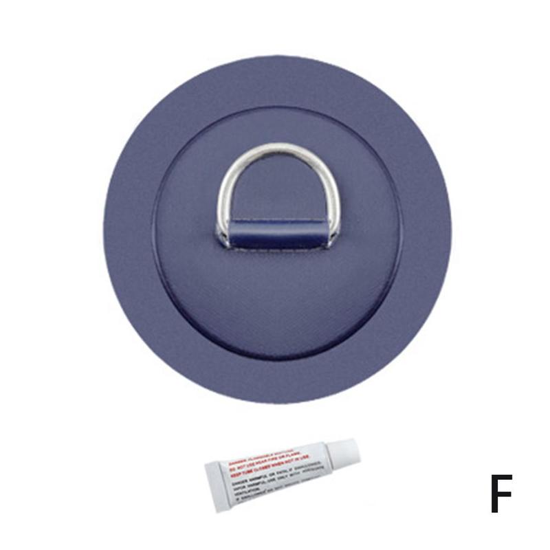4.3inch 11cm Stainless Steel D Ring Pad/Patch With Glue for PVC Inflatable Boat Raft Dinghy Canoe Kayak Surfboard SUP Tie: F