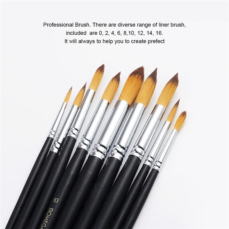 Prasacco Lot De 3 Pinceaux De Peinture Acrylique En Nylon