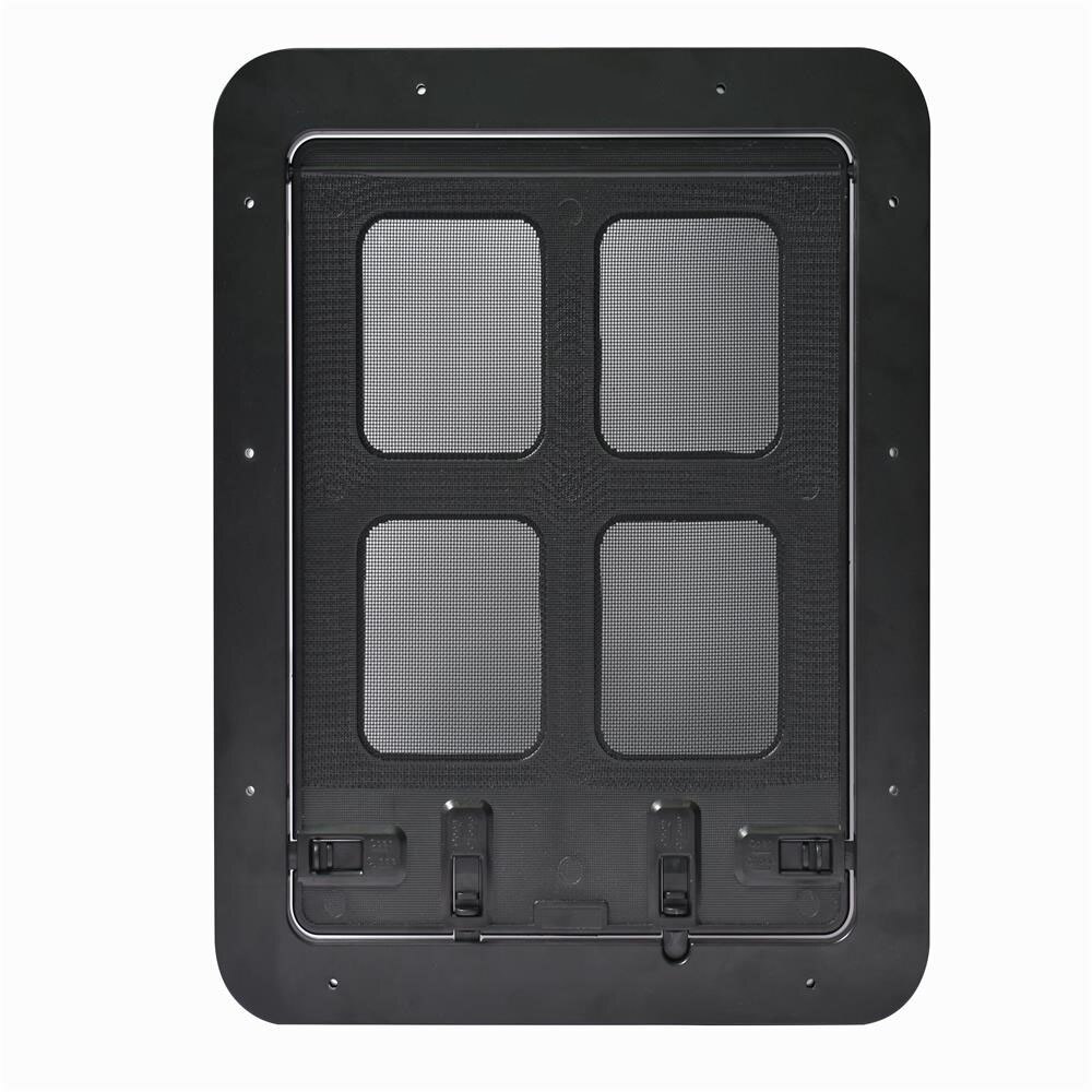 Pet Screen Door Sliding Safety Dogs Cats Door with Magnetic Flap Auto for Exterior Doors Lockable Pet Gate