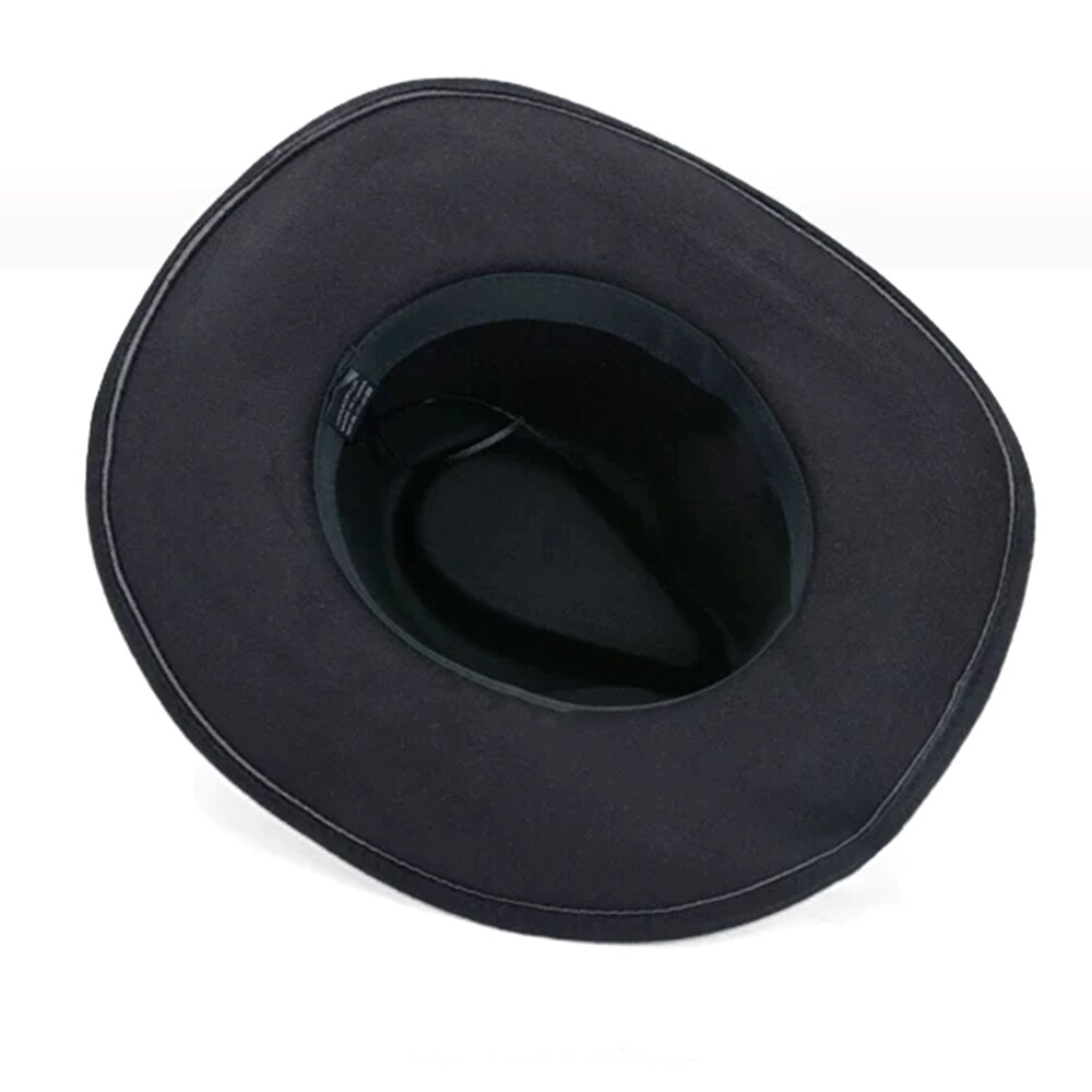 Autumn Winter Jazz Fedora Sunhat Men Women Felt Hats Belt Band Western Cowboy Hat Black Trilby Bowler Hat for Unisex Gorra