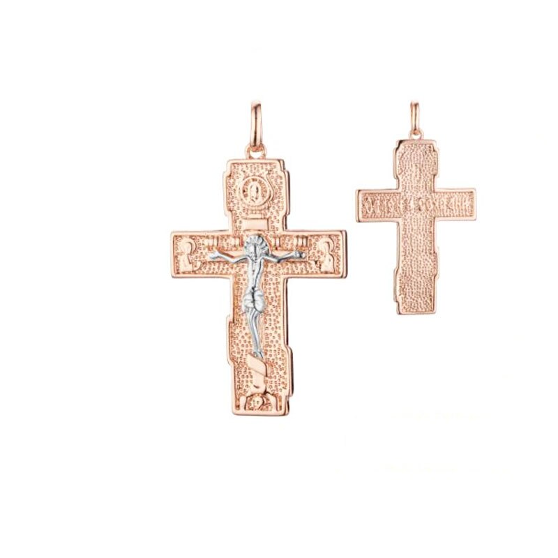 6 Style FJ Jewelry Women Mens Necklace Pendant 585 Rose Gold Color Mixed Cross Crucifix Pendants Snail Chains