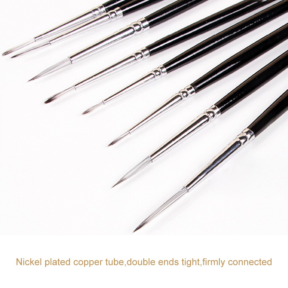 9pcs/Set Beginners Nail Face Fine Detail Paint Brush DIY Scale Model Line Drawing Acrylic Painting Students For Micro Miniatures