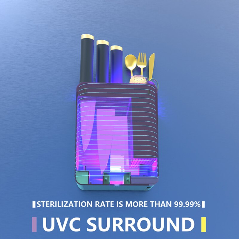 Intelligente desinfectie messenhouder droogmes koksmessenset schaar desinfectie snijplank eetstokjes