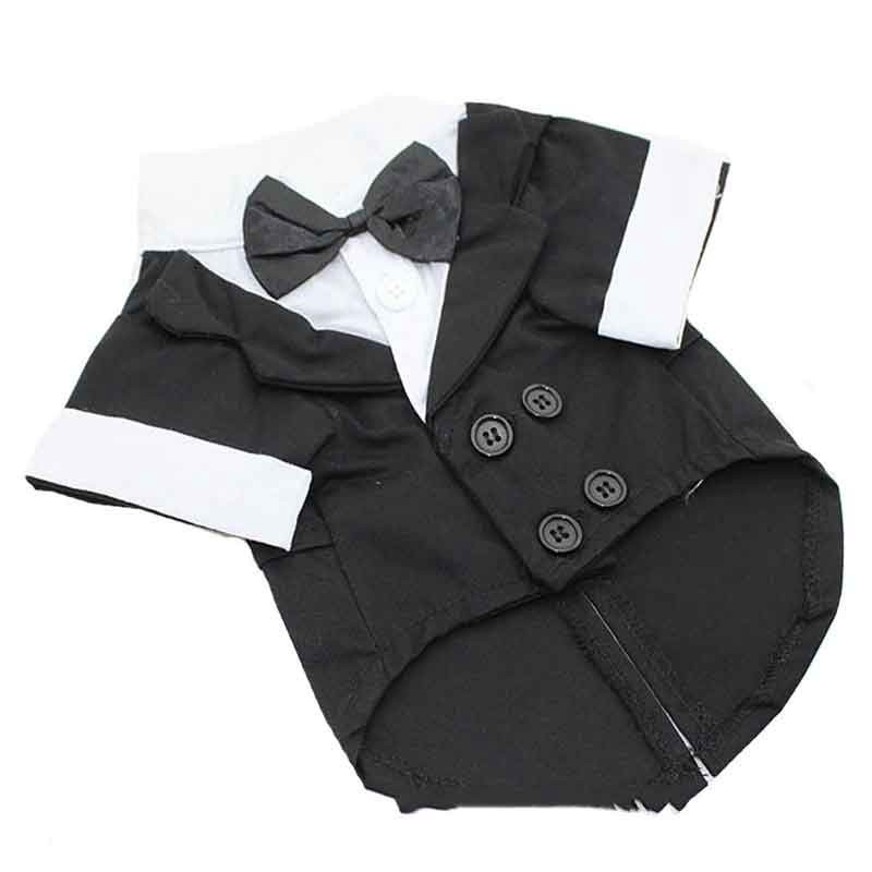 AHUAPET Tuxedo Dog Suit For Pug Clothes Large Clothes Jacket For Dog Tuxedo Costume Big Dogs Coat Stripes Clothes Pet Apparel: A / L-XL