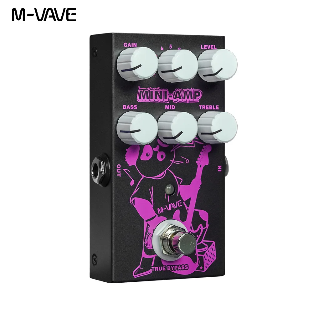 AMPLIFICADOR DE guitarra eléctrica M-VAVE MINI-AMP amplificador de Pedal de efectos analógicos Pedal de derivación Real ecualizador de 3 bandas accesorios de guitarra