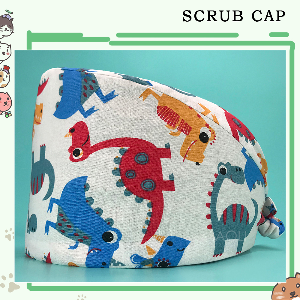 Scrubs Caps Mode Nurse Cap Dier Bedrukt Verstelbare Chirurgische Hoed Ziekenhuis Accessoires Dierenwinkel Werkhoeden
