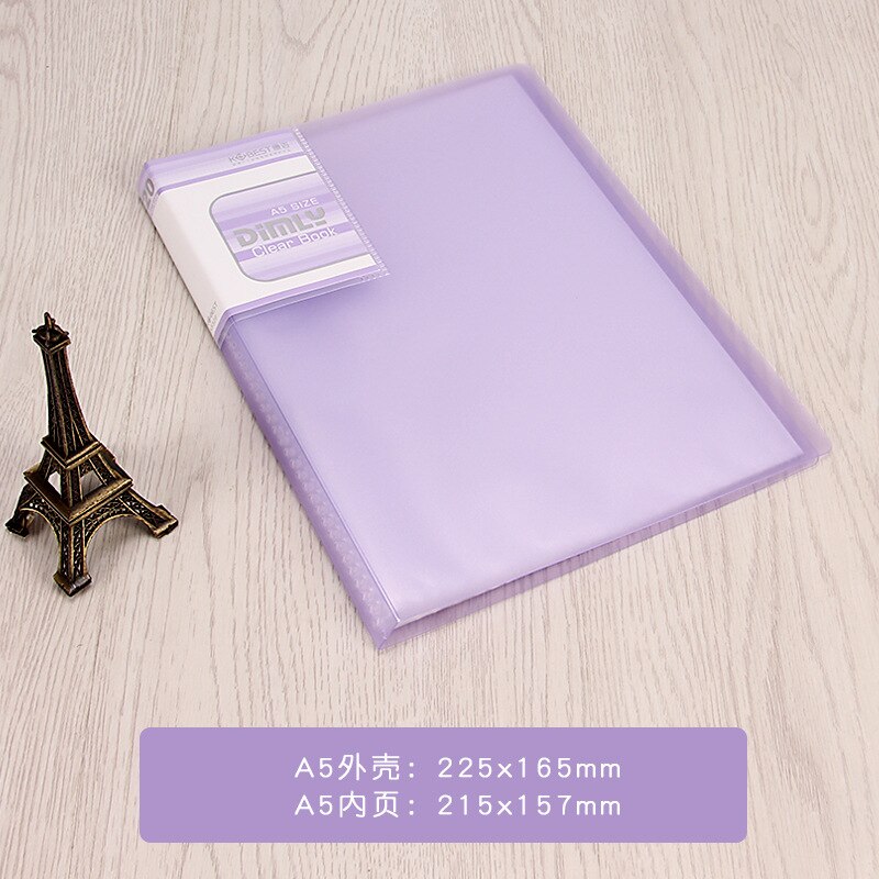 20 Page / 30 Page / 40 Page / 60 Page A5 File Folder Document Folder For Files Sorting Practical Supplies For Office And School: 20pages purple