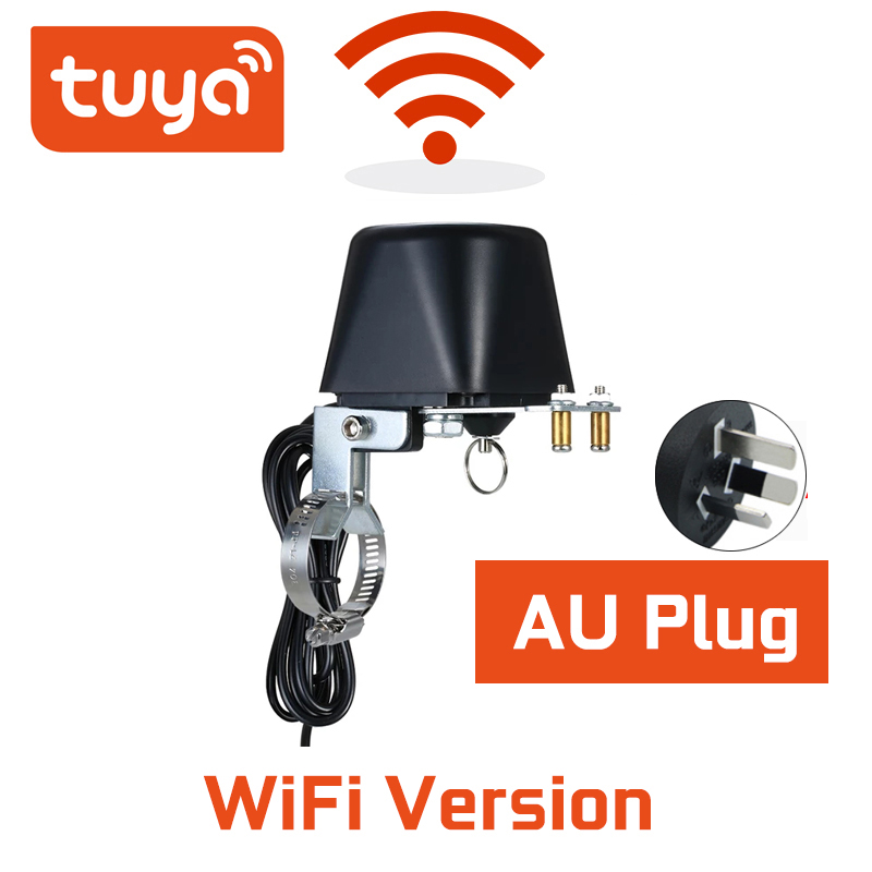 Tuya gas vattenventil zigbee trådlös kontroll smart hemautomation kontrollventil gassäkerhetsstöd alexa google assistant: Wifi eller plugg