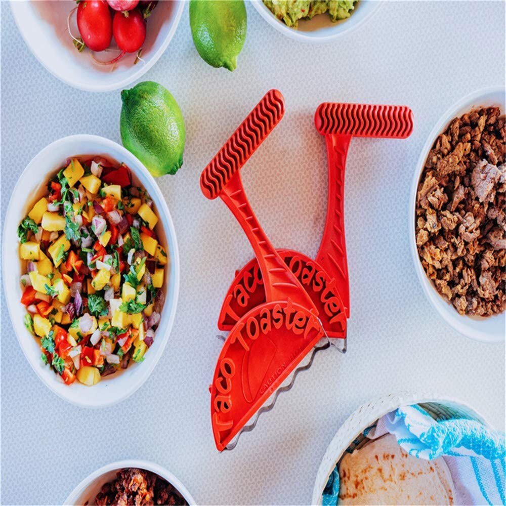 Original toast maker, 2 healthy cheddar cheeses Crispy taco shells Taking tacos to the next level Comes with toast tortilla box